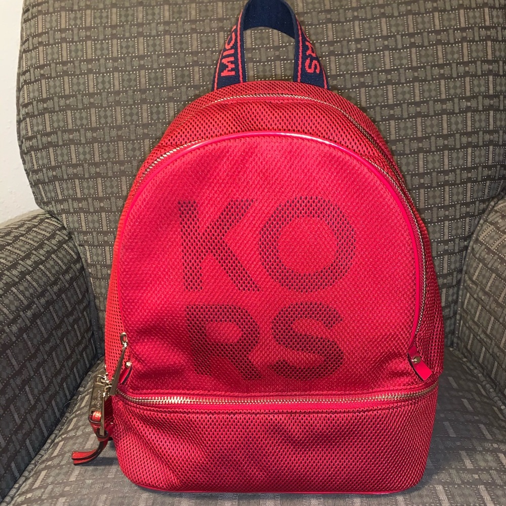 Michael Kors Rhea Gold zip Backback